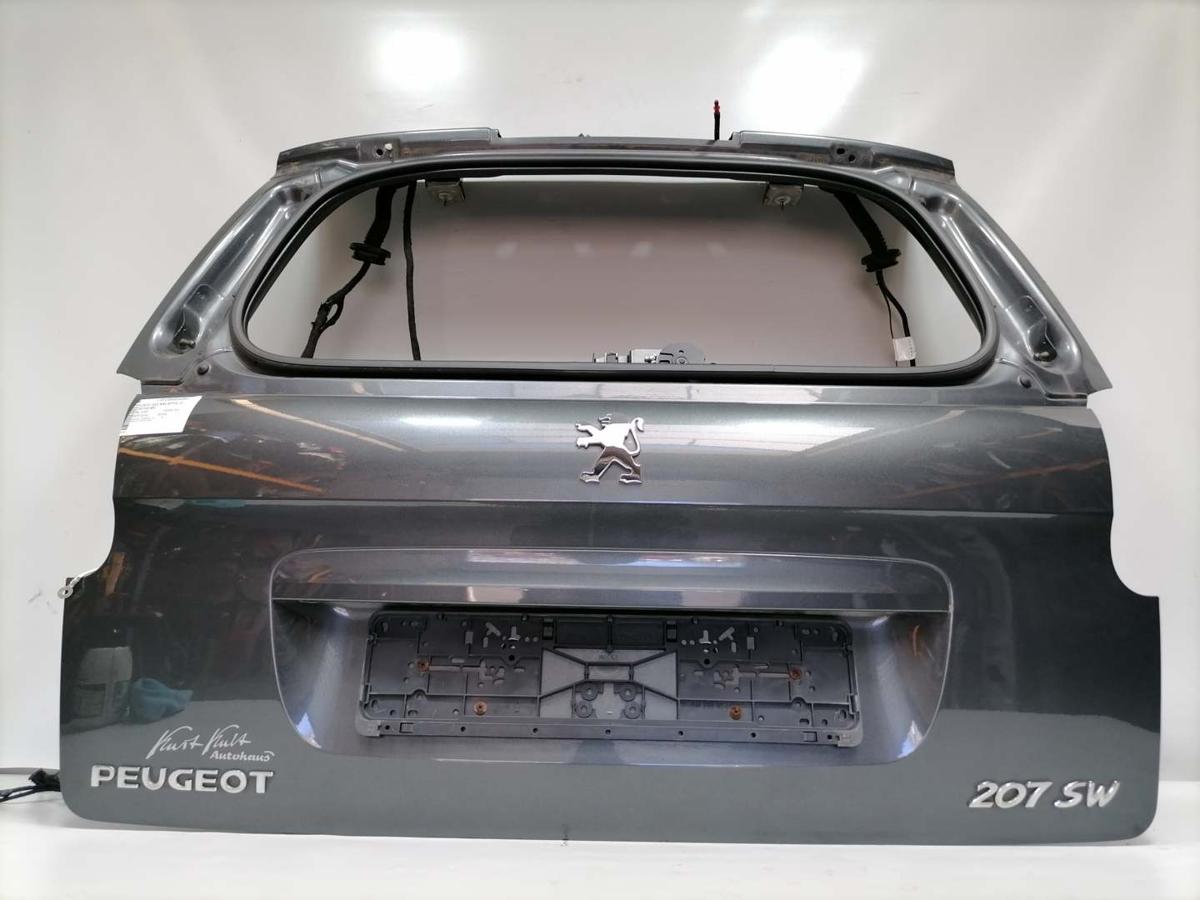 Peugeot 207SW original Heckklappe ohne Heckscheibe KTP Grau Shark Bj.2008